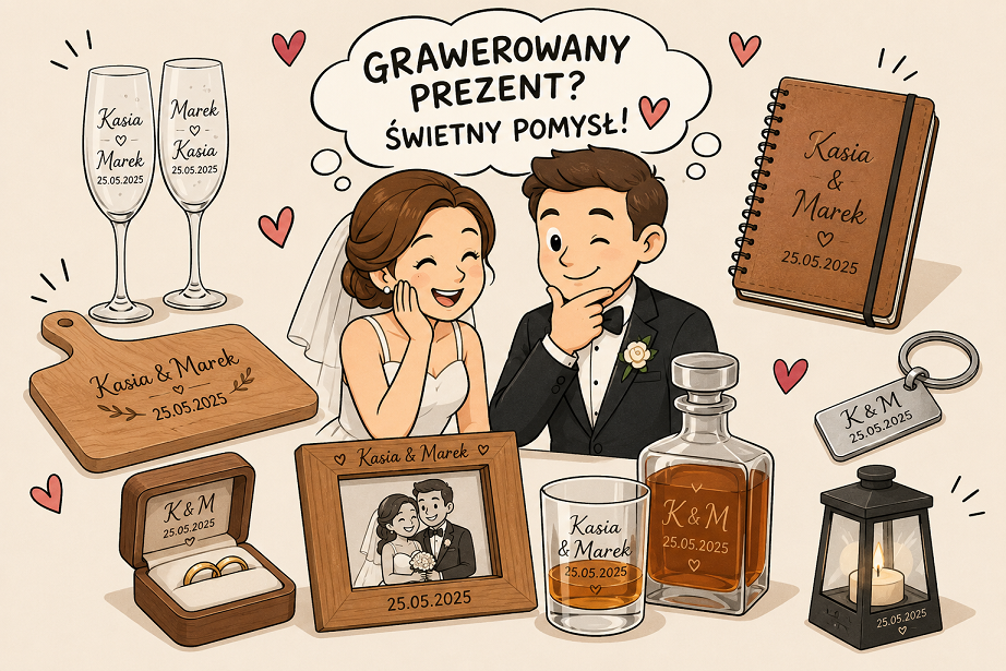 grawerowany prezent na slub